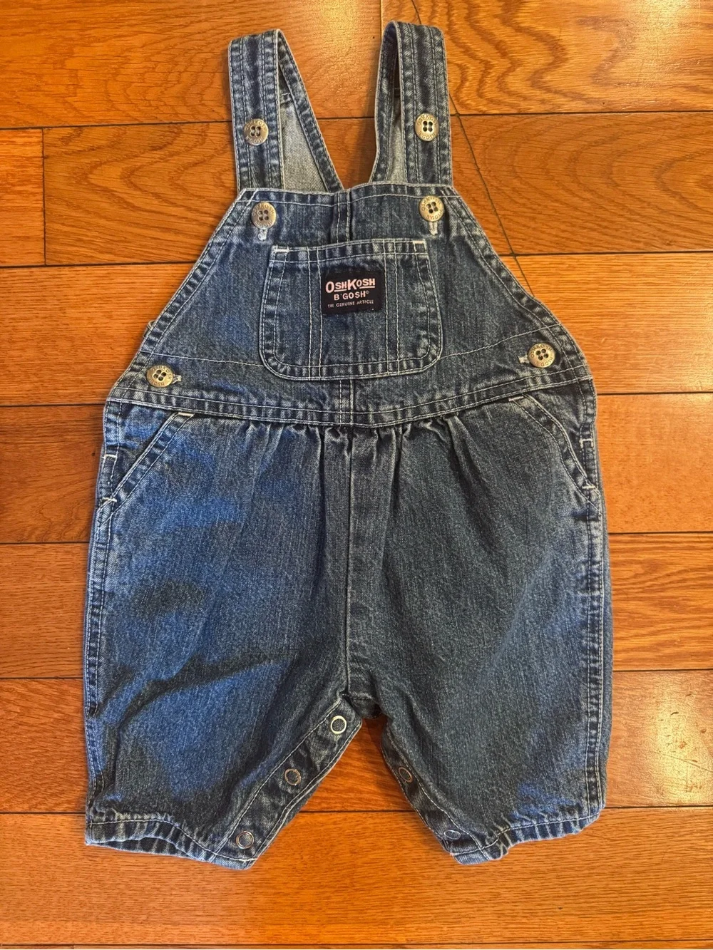 Vintage OshKosh B'Gosh Denim Overalls 0-3M EUC Made in USA Vestbak